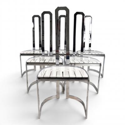 Set of 6 Postmodern Allmilm Dining Chairs 1980