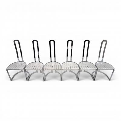 Set of 6 Postmodern Allmilm Dining Chairs 1980