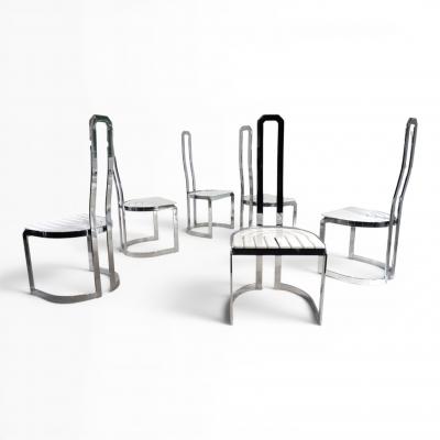 Set of 6 Postmodern Allmilm Dining Chairs 1980