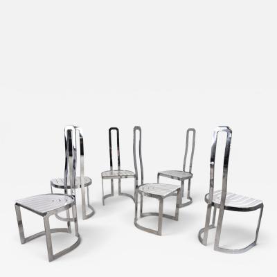 Set of 6 Postmodern Allmilm Dining Chairs 1980