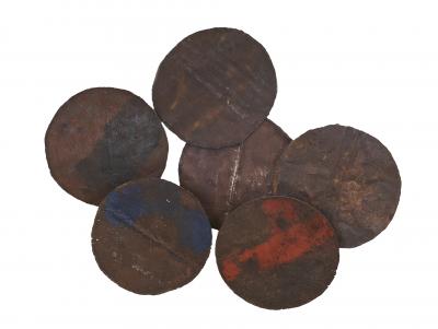 Set of 6 Recycled Oil Drum Metal Wall Art Hangings