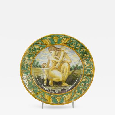 Set of 6 Renaissance Style Majolica Porcelain Plates