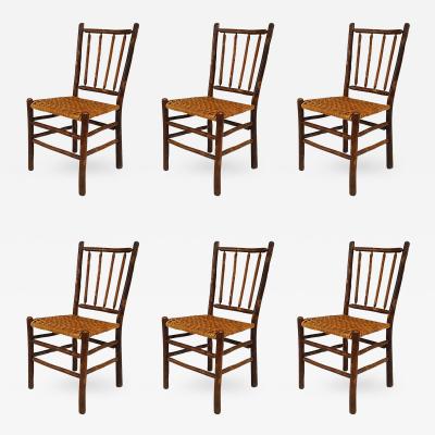Set of 6 Rustic Old Hickory Side Chairs