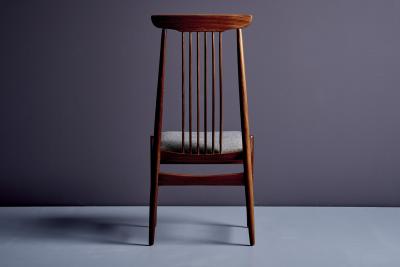 Set of 6 Spindle Back Dining Chairs in Teak