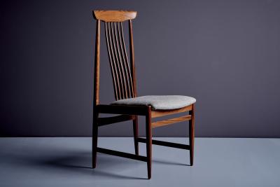 Set of 6 Spindle Back Dining Chairs in Teak