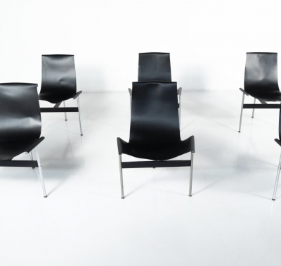 Set of 6 T Chairs by Douglas Kelly Ross Littell and William Katavolos 1950s