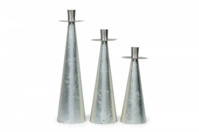Set of 6 Wilsons Carmel Mid Century American Silver Leaf Candlesticks