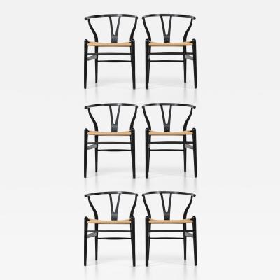 Set of 6 Wishbone Armchairs by Hans J Wegner for Carl Hansen S n