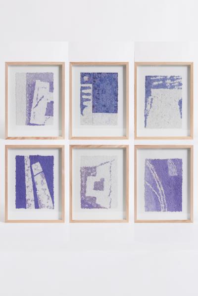 Set of 6 Works on Paper by Marinette Lefill tre