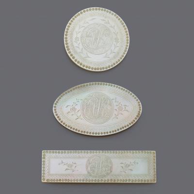 Set of 63 Qing Dynasty Chinese mother of pearl counters