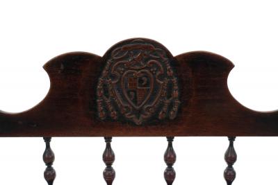 Set of 7 English Renaissance Walnut Arm Chairs