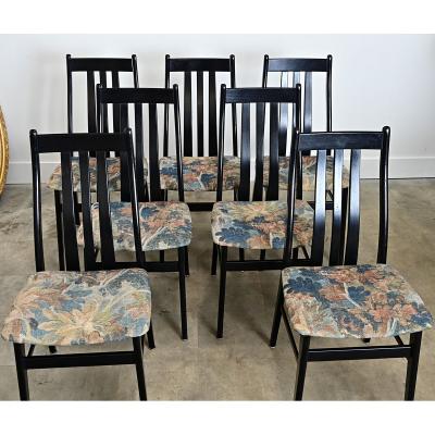 Set of 7 Mid Century Chairs from Denmark