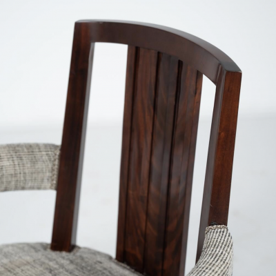 Set of 8 Armchairs Art Deco Style New Upholstery