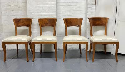 Set of 8 Biedermeier Style Dining Chairs