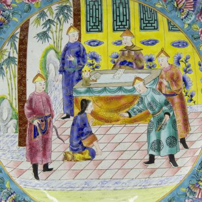 Set of 8 Chinese Enamel Plates