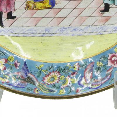 Set of 8 Chinese Enamel Plates