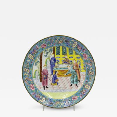 Set of 8 Chinese Enamel Plates