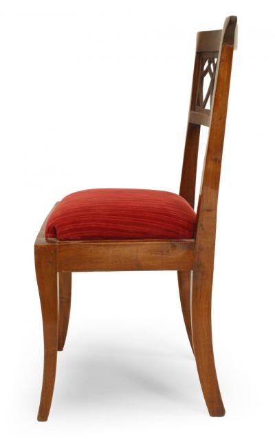 Set of 8 Continental Baltic Mahogany Side Chairs