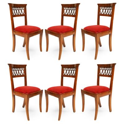 Set of 8 Continental Baltic Mahogany Side Chairs
