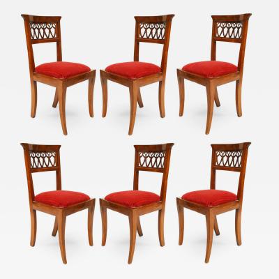 Set of 8 Continental Baltic Mahogany Side Chairs