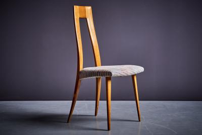 Set of 8 Dining Chairs by Ernst Martin Dettinger in Cherry Wood Germany