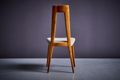 Set of 8 Dining Chairs by Ernst Martin Dettinger in Cherry Wood Germany