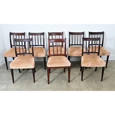 Set of 8 English 19th Century H O Peers Mahogany Dining Chairs