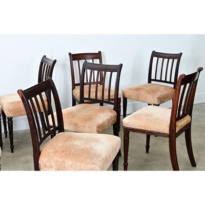 Set of 8 English 19th Century H O Peers Mahogany Dining Chairs