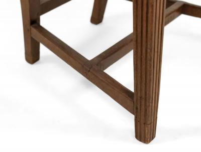 Set of 8 English Country Walnut Side Chairs