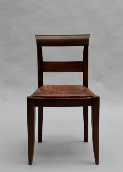 Set of 8 Fine French 1930s Mahogany Dining Chairs