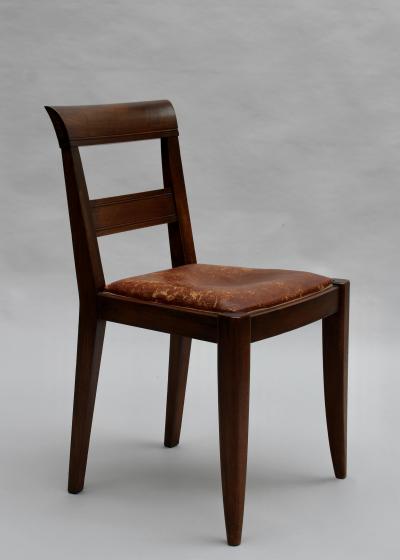 Set of 8 Fine French 1930s Mahogany Dining Chairs
