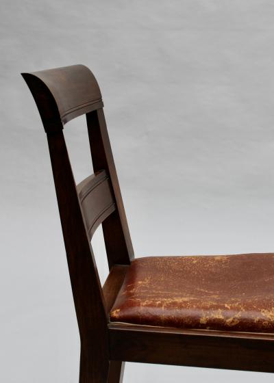 Set of 8 Fine French 1930s Mahogany Dining Chairs