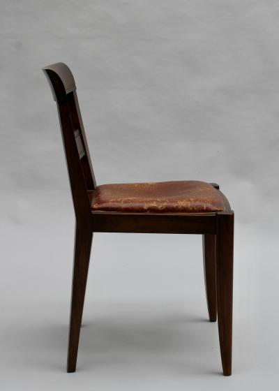 Set of 8 Fine French 1930s Mahogany Dining Chairs