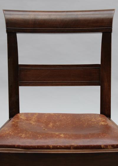 Set of 8 Fine French 1930s Mahogany Dining Chairs