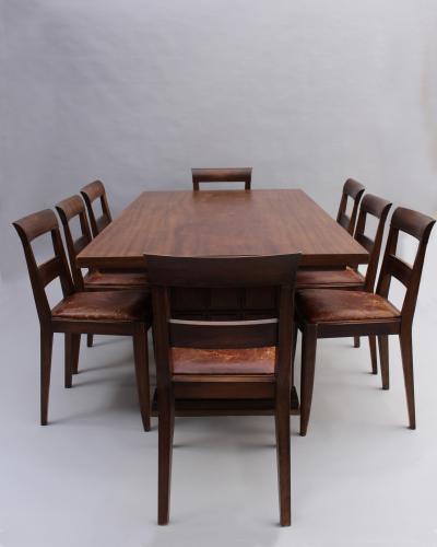 Set of 8 Fine French 1930s Mahogany Dining Chairs
