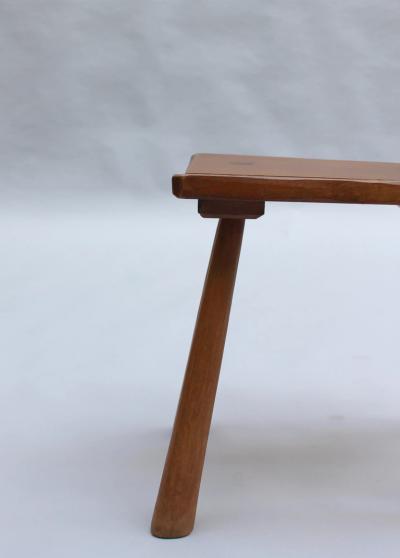 Set of 8 Fine French 1950s Beech Dining Chairs