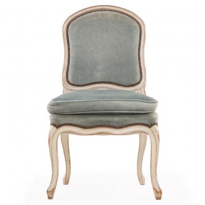 Set of 8 French Louis XV Style Painted Side Chairs C 1910
