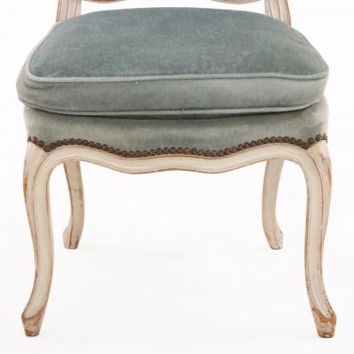 Set of 8 French Louis XV Style Painted Side Chairs C 1910