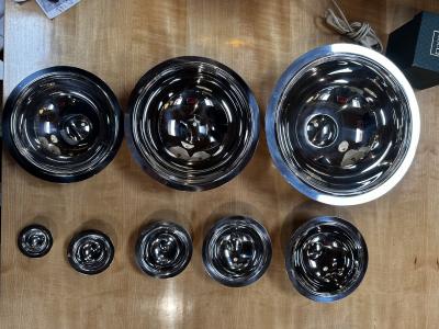 Set of 8 Italian Silver Decorative Bowls 1980s