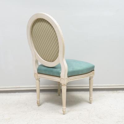 Set of 8 Louis XVI Style Painted Dining Chairs