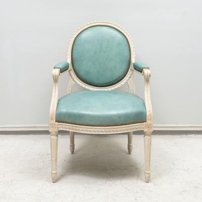 Set of 8 Louis XVI Style Painted Dining Chairs