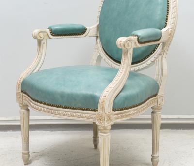 Set of 8 Louis XVI Style Painted Dining Chairs