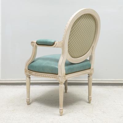 Set of 8 Louis XVI Style Painted Dining Chairs