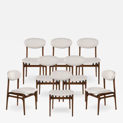 Set of 8 Mid Century Modern Inspired Hendrick Side Dining Chairs