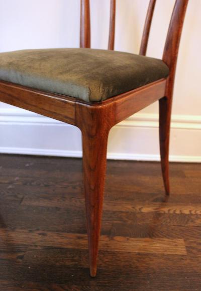 Set of 8 Mid Century Oak Dining Chairs