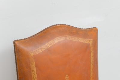 Set of 8 Regence Style Leather Dining Chairs