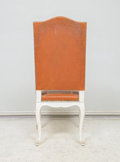 Set of 8 Regence Style Leather Dining Chairs