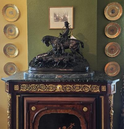 Set of 8 Vintage Bohemian 24kt Gold Platinum Incrusted Wall Plaques 3 Bowls