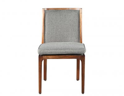 Set of 8 Vintage Curved Back Walnut Dining Chairs by Nienkamper