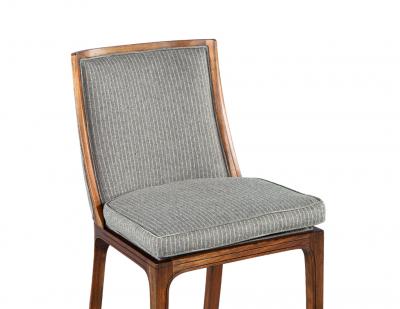 Set of 8 Vintage Curved Back Walnut Dining Chairs by Nienkamper